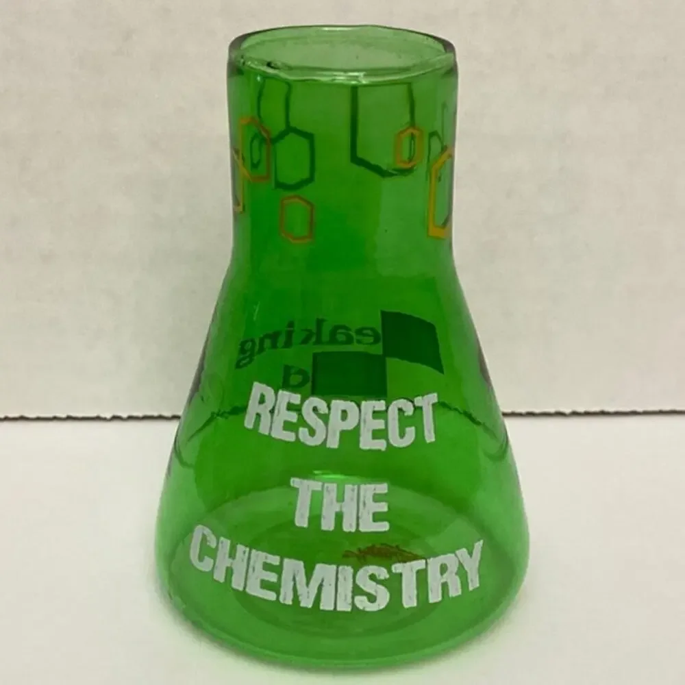 Breaking Bad Respect Chemistry Beaker Shot Glass Lime Green EXCELLENT